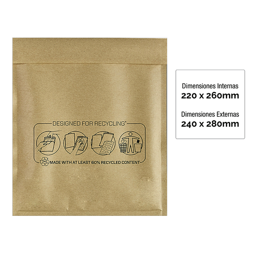 Bankers Box 7375502 Caja 100 Bolsas de Burbuja Acolchadas para Envío Fragile 220x260 mm