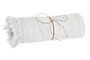 DKD Home Decor Manta Scandi 250 x 150 cm Blanco Algodón Reciclado con Flecos (2 Unidades)