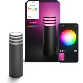 PHILIPS HUE Lámpara de pie Lucca antracita 929004308501 E27 1xA60 WCA regulable IP44