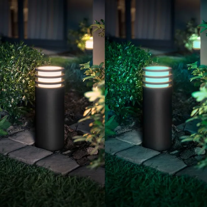 PHILIPS HUE Lámpara de pie Lucca antracita 929004308501 E27 1xA60 WCA regulable IP44