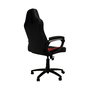 LC-Power CL-RC-BR Silla Gaming con Giratoria 360° y Función Basculante, Asiento y Respaldo Acolchados en Piel Imitación Color Negro y Rojo