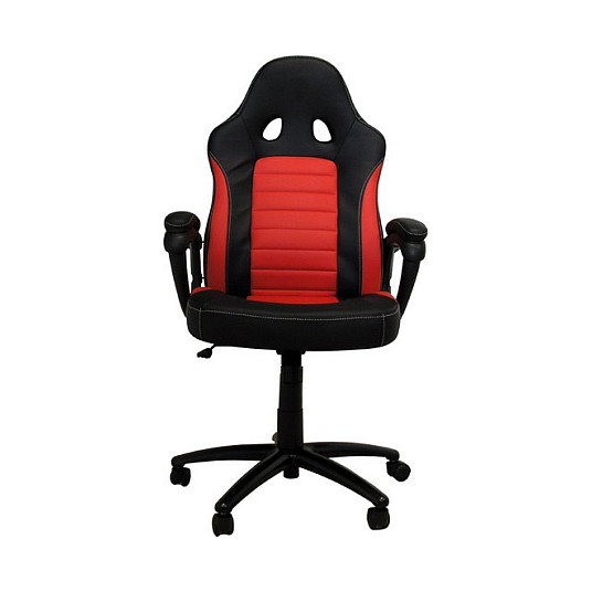 LC-Power CL-RC-BR Silla Gaming con Giratoria 360° y Función Basculante, Asiento y Respaldo Acolchados en Piel Imitación Color Negro y Rojo LC-Power CL-RC-BR Silla Gaming con Giratoria 360° y Función Basculante, Asiento y Respaldo Acolchados en Piel Imitación Color Negro y Rojo
