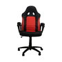 LC-Power CL-RC-BR Silla Gaming con Giratoria 360° y Función Basculante, Asiento y Respaldo Acolchados en Piel Imitación Color Negro y Rojo