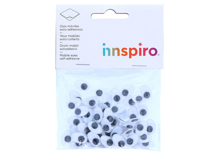Innspiro Ojos Móviles Negros Autoadhesivos Ovalados 11x14mm (60 unidades) Innspiro Ojos Móviles Negros Autoadhesivos Ovalados 11x14mm (60 unidades)