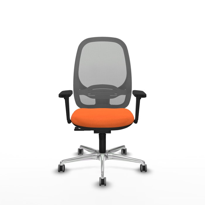 PIQUERAS Y CRESPO Silla de oficina Cilanco con mecanismo Sincro, Naranja y Gris