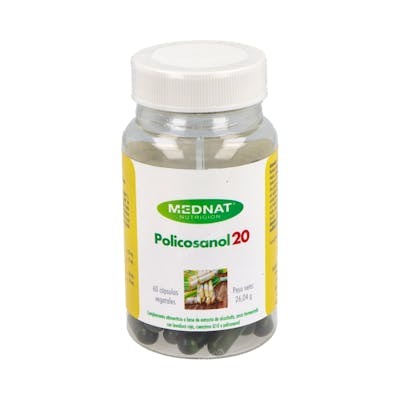 MEDNAT Policosanol 60 Cápsulas - Fibra Prebiótica, Soporte Hepático, Origen Vegetal, Vegano MEDNAT Policosanol 60 Cápsulas - Fibra Prebiótica, Soporte Hepático, Origen Vegetal, Vegano