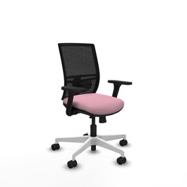 PIQUERAS Y CRESPO Silla de oficina Yunquera Rosa y Negro