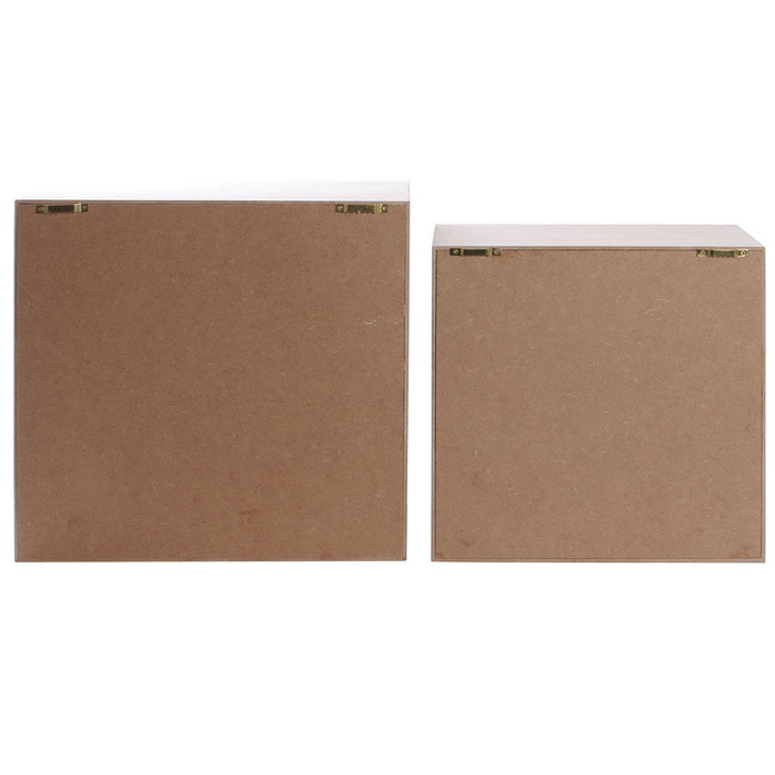 Home Deco Factory Juego 2 Estantes Exotic Sauvage Madera Estampados Tropicales