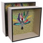 Home Deco Factory Juego 2 Estantes Exotic Sauvage Madera Estampados Tropicales