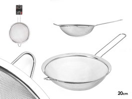 Kinvara Colador de Acero Inoxidable con Soporte, Diámetro 20 cm, 38.5 cm Alto x 20 cm Ancho x 6 cm Largo (Set de 12)