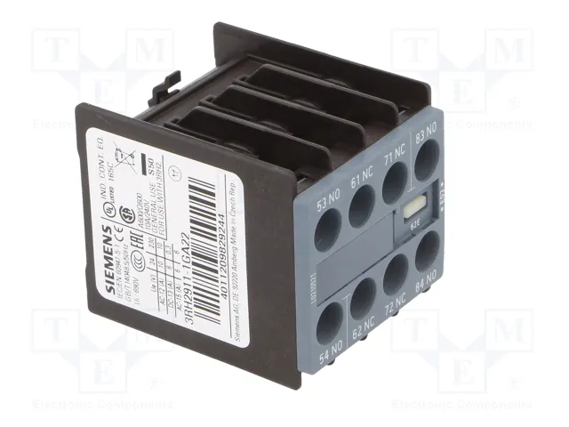 Siemens 3RH29111GA22 Bloque de contactos auxiliares 2S+2S S00 frontal con conexión de tornillo