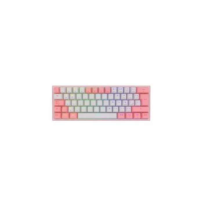 Redragon Fizz Pro Teclado Mecánico Gaming Inalámbrico RGB Español Blanco/Rosa Redragon Fizz Pro Teclado Mecánico Gaming Inalámbrico RGB Español Blanco/Rosa