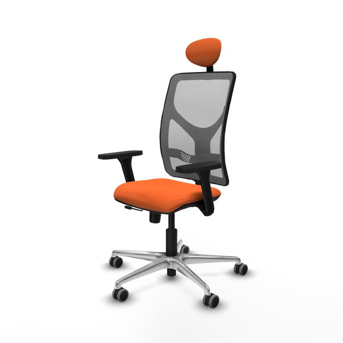 PIQUERAS Y CRESPO Silla de oficina Motilla Naranja y Gris con mecanismo Sincro/Traslack