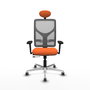 PIQUERAS Y CRESPO Silla de oficina Motilla Naranja y Gris con mecanismo Sincro/Traslack