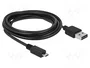 DeLOCK Cable EASY-USB 2.0 USB Tipo A a Micro-B de 3 m, Negro