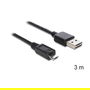 DeLOCK Cable USB 2.0 A a Micro-B Macho 3 Metros Negro - Referencia: DELOCK EASY USB 2.0-A > Micro-B S