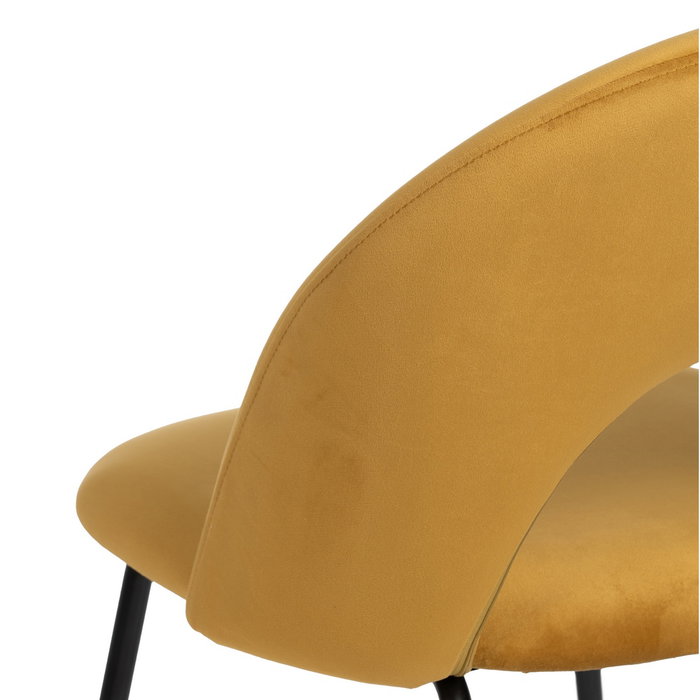 Silla Ocre Tejido-Metal Contract 49 X 60 X 81 cm (Set de 4)