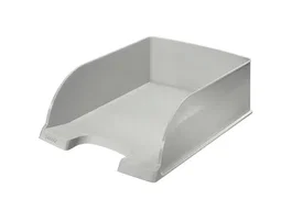 Leitz Bandeja de sobremesa Plus Jumbo, gran capacidad, color gris, 255 x 103 x 357 mm