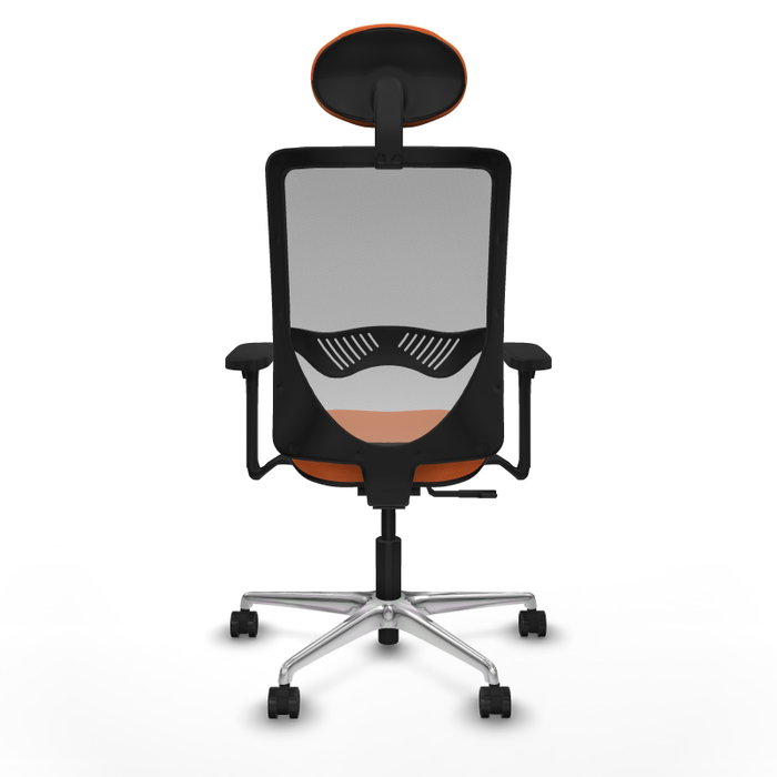 PIQUERAS Y CRESPO Silla de oficina Zulema con mecanismo Sincro, Tela Naranja y Malla Gris PIQUERAS Y CRESPO Silla de oficina Zulema con mecanismo Sincro, Tela Naranja y Malla Gris