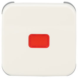 Busch-Jaeger 2CKA001731A0900 Wippe rote Kalotte *alpinweiss* Blanco Termoplástico Brillante