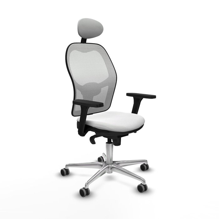 PIQUERAS Y CRESPO Silla de oficina Jorquera Blanca con Mecanismo Sincro PIQUERAS Y CRESPO Silla de oficina Jorquera Blanca con Mecanismo Sincro