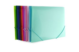 Carpeta De Gomas Y Solapas Office Box Pp Trans.Maxi +Colorline (Set de 48)
