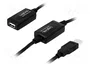 LOGILINK Cable Repeater USB 2.0 de 10m, USB A Macho a USB A Hembra