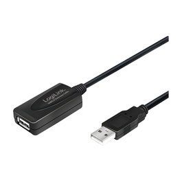 LogiLink Cable USB tipo A a tipo A de 10 metros, negro