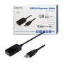 LogiLink Cable USB tipo A a tipo A de 10 metros, negro