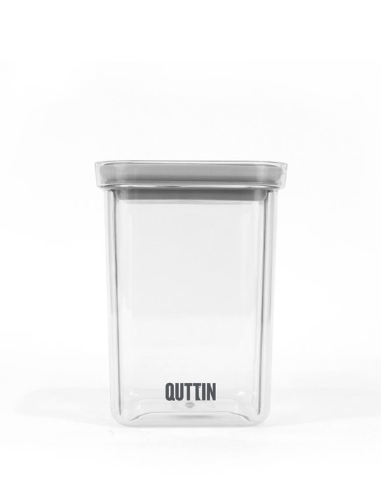 Quttin Tarro Hermetico PET 1100 ml con dimensiones 11.1 cm (ancho) x 15.3 cm (alto) x 11.2 cm (largo) (12 Unidades)