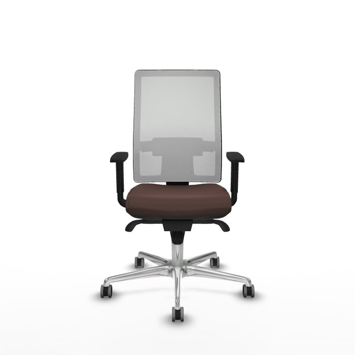 PIQUERAS Y CRESPO Silla de oficina Horna con mecanismo Sincro, Marrón oscuro y Blanco PIQUERAS Y CRESPO Silla de oficina Horna con mecanismo Sincro, Marrón oscuro y Blanco
