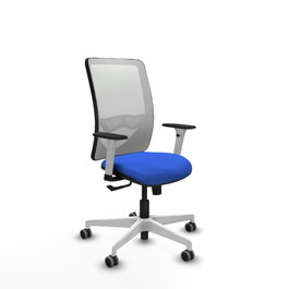 PIQUERAS Y CRESPO Silla de oficina Zulema Azul y Blanco con Mecanismo Sincro
