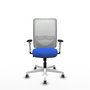 PIQUERAS Y CRESPO Silla de oficina Zulema Azul y Blanco con Mecanismo Sincro