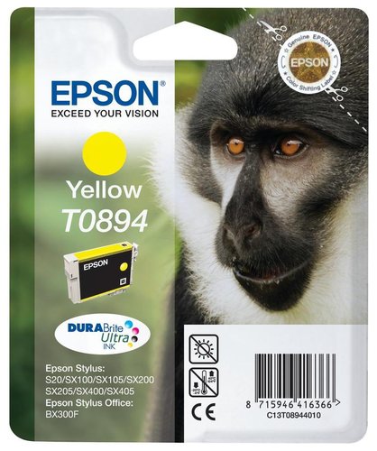 Epson Cartucho de tinta DURABrite Ultra Ink T0894 Amarillo Epson Cartucho de tinta DURABrite Ultra Ink T0894 Amarillo