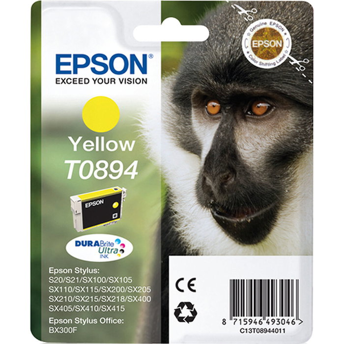 Epson Cartucho de tinta DURABrite Ultra Ink T0894 Amarillo Epson Cartucho de tinta DURABrite Ultra Ink T0894 Amarillo