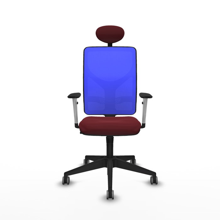 PIQUERAS Y CRESPO Silla de oficina Motilla con Mecanismo Sincro Granate y Azul