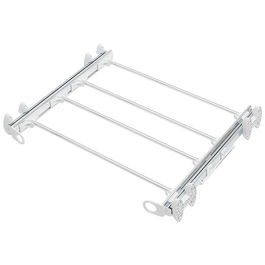 Servetto Pantalonero/Bandejero Blanco-Niquel con Barras Extensibles