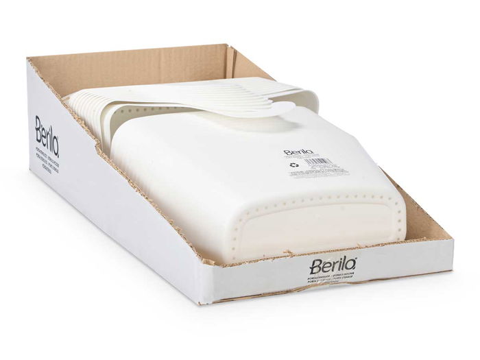 Berilo Portautensilios Ducha Blanco 28x31.5x14.5 cm (Set de 24)