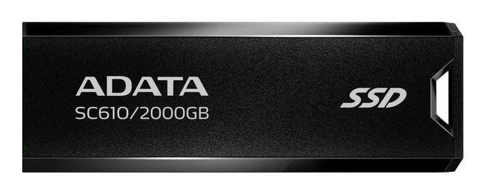 ADATA SSD Externo SC610 2TB SC610-2000G-CBK/RD USB-A 3.2 Gen 2, 10 Gbit/s, 550 MB/s, Negro