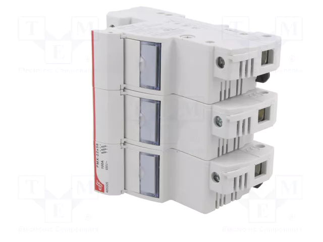 DF ELECTRIC Portafusibles PMX de 3 polos para raíl DIN 100A 690VAC DF ELECTRIC Portafusibles PMX de 3 polos para raíl DIN 100A 690VAC