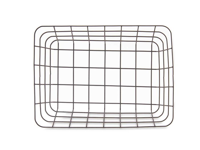 Kinvara Cesta Metal Rectangular Mediana Negra 30.5x22.5x14 cm (Set de 6)