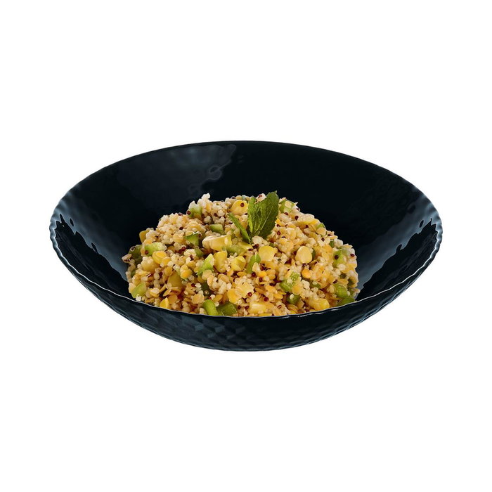 Plato Hondo Vidrio Pampille Negro Luminarc 20 cm