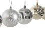 DKD Home Decor Set de 12 Bolas de Decoración Surtidas en Dorado y Plateado