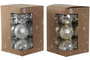 DKD Home Decor Set de 12 Bolas de Decoración Surtidas en Dorado y Plateado