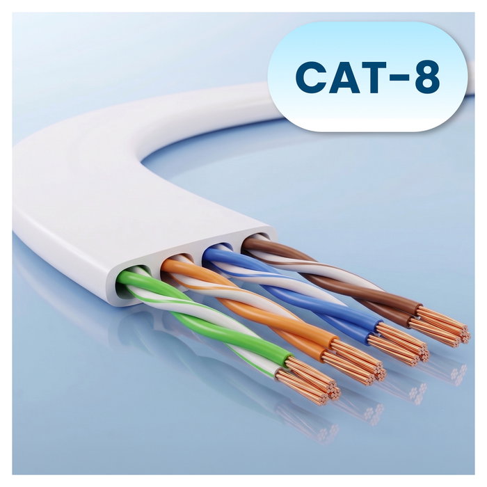 Extralink LAN Patchcord Cat.8 U/FTP 10m Blanco