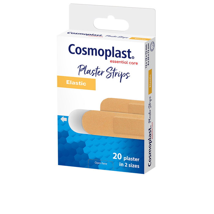 Cosmoplast Apósitos Elásticos Quick-Zip, Tiritas Estándar Piel con Fácil Pegado, 20 Unidades Cosmoplast Apósitos Elásticos Quick-Zip, Tiritas Estándar Piel con Fácil Pegado, 20 Unidades