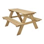 Basics Mesa de Picnic de Madera Infantil con 2 Bancos - 79 x 89 x 50 cm
