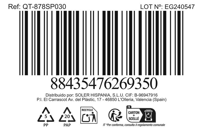 Sartén Quttin 30 cm Aluminio Forjado Full Spiral Inducción (4 Unidades)