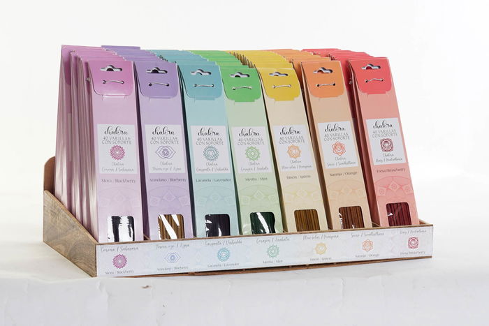 DKD Home Decor Incienso Varilla Indio Chakra 21 Multicolor Set de 84 Unidades 31 x 31 x 52 cm