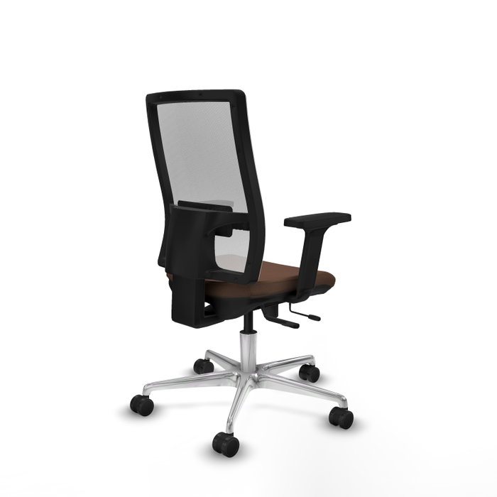 PIQUERAS Y CRESPO Silla de oficina Horna con mecanismo Sincro/Traslack Marrón y Blanco PIQUERAS Y CRESPO Silla de oficina Horna con mecanismo Sincro/Traslack Marrón y Blanco